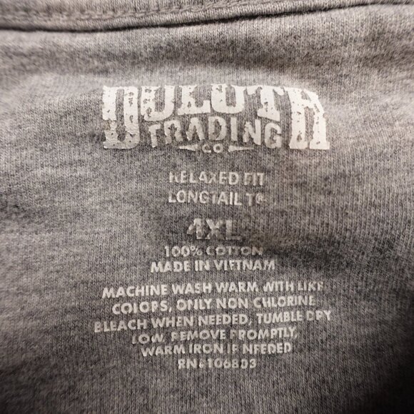 Duluth Trading Relaxed Fit Longtail T shirt men's 4XL gray - Picture 2 of 6